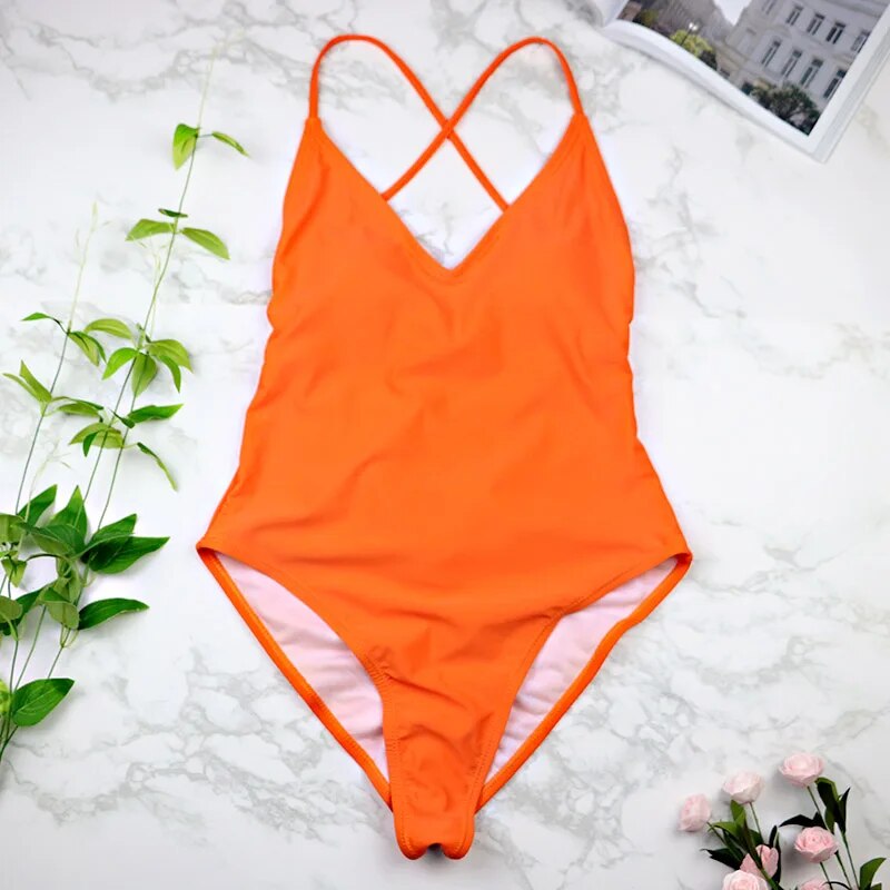 High Cut One-Piece Swimsuit - Sleek Summer Glamour