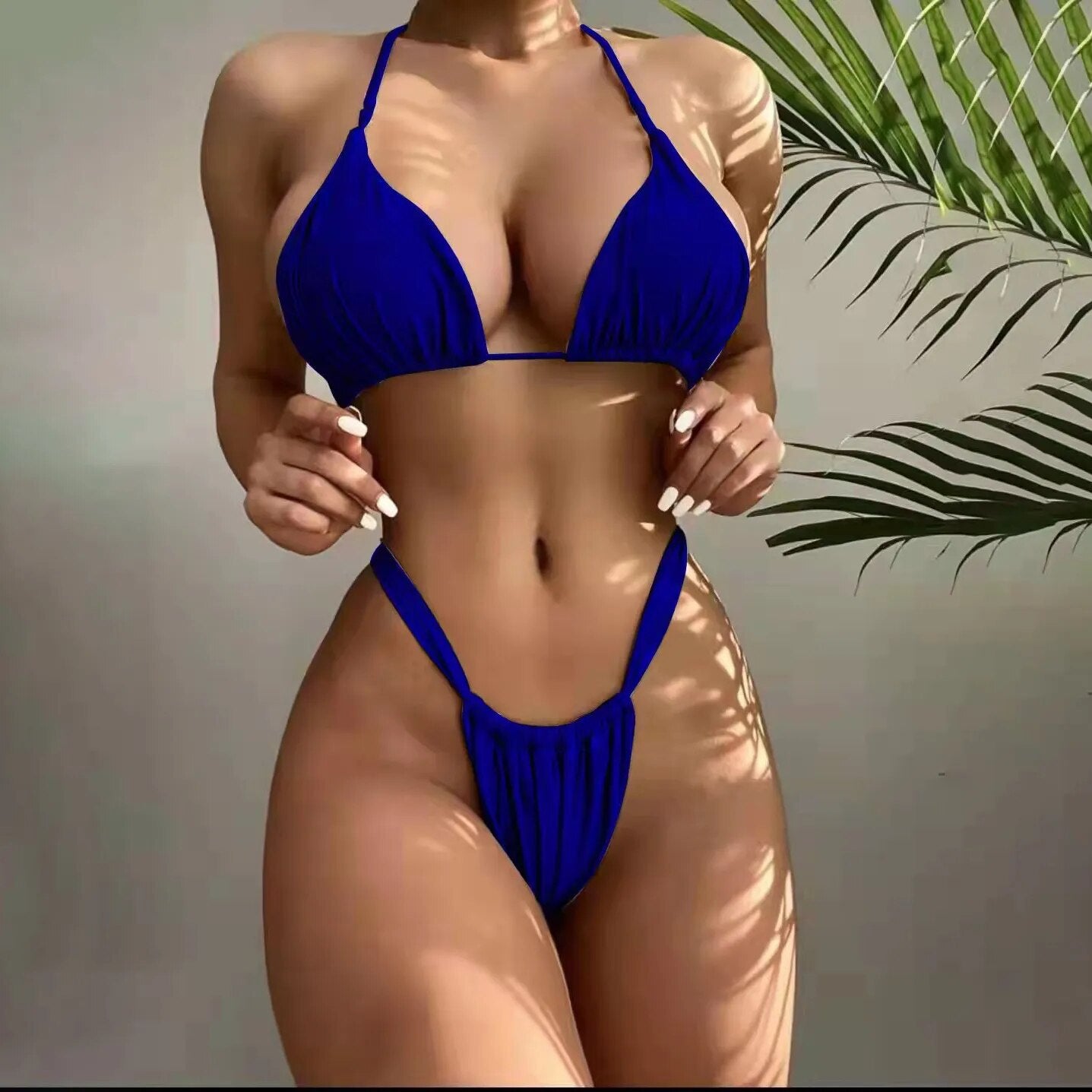 Solid Triangle Bikini - Simplicity Elegant 